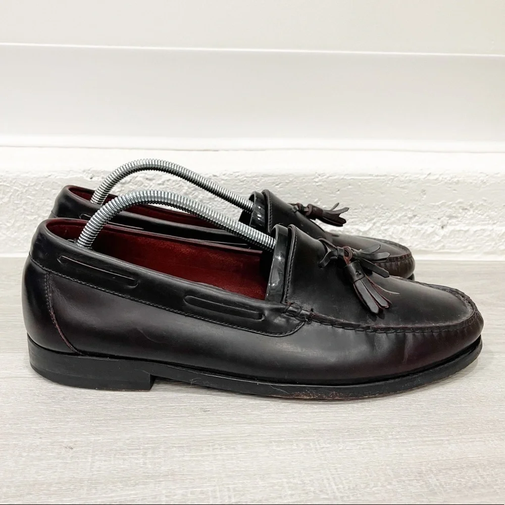 Cole Haan Pinch Grand Tassel Slip-On Loafer Moccasin Burgundy Leather 10.5